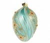 Christmas bauble Egg 13cm - Flowers  on the amazonite